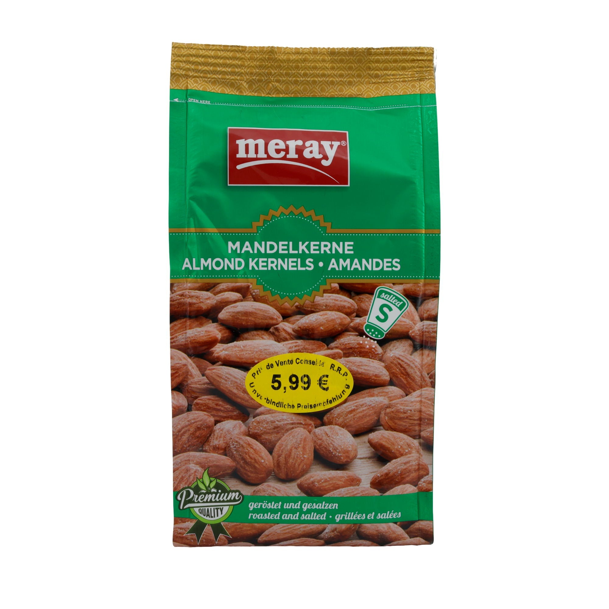 Mandelkerne Meray | Geröstet und gesalzen | Premiumqualität | 300 g MERAY